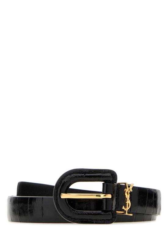 26SS 생로랑 레귤러 벨트 848841AAF9L 1000 BLACK