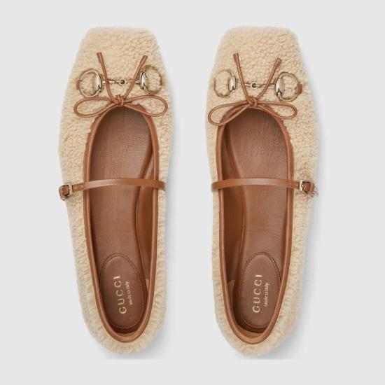 25FW 구찌 플랫 슈즈 839411AAE6H 9546 BEIGE O TAN - GUCCI