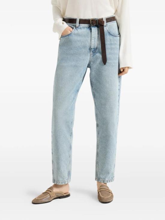 26SS 브루넬로 쿠치넬리 스트레이트 팬츠 MA095P5319C9387 AZZURRO - BRUNELLO CUCINELLI