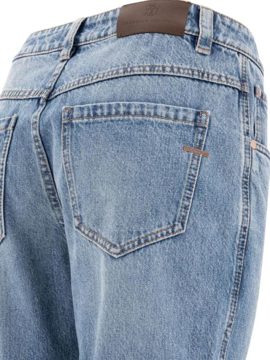 26SS 브루넬로 쿠치넬리 스트레이트 팬츠 MA095P5847C8926 AZZURRO - BRUNELLO CUCINELLI