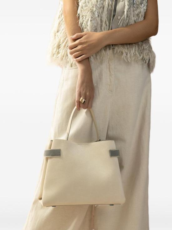 26SS 브루넬로 쿠치넬리 토트백 MBDLD2503C8905 ECRU - BRUNELLO CUCINELLI