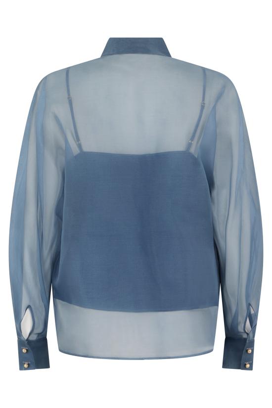 26SS 막스마라 스튜디오 반팔 티셔츠 MSELIBBRA2616261014600066 blue - MAX MARA STUDIO
