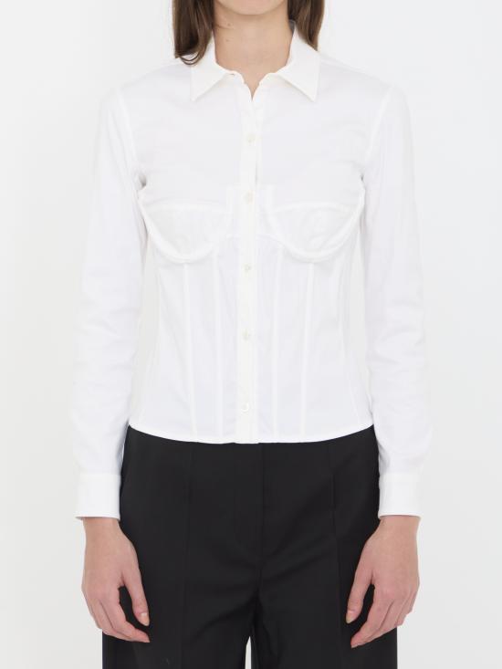 25FW 발렌시아가 코르셋 셔츠 850782TSM199000 White