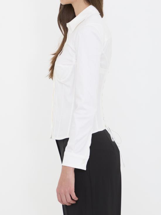 25FW 발렌시아가 코르셋 셔츠 850782TSM199000 White - BALENCIAGA