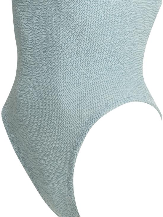 26SS 훈자 지 비키니 수영복 SQUARENECKSWIMMETALLICCRINKLEMETALLICICEBLUE LIGHT BLUE - HUNZA G