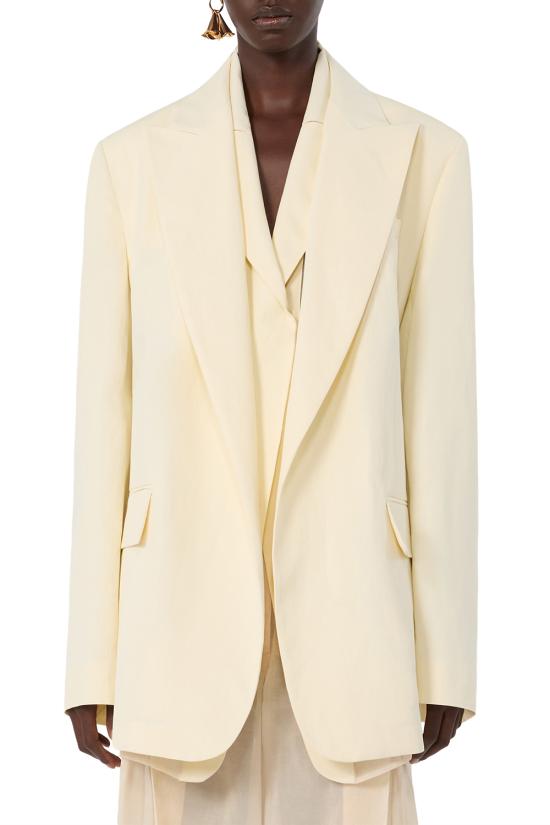 26SS 스포트막스 수트 자켓 2612041033600 001 Giallo chiaro - SPORTMAX