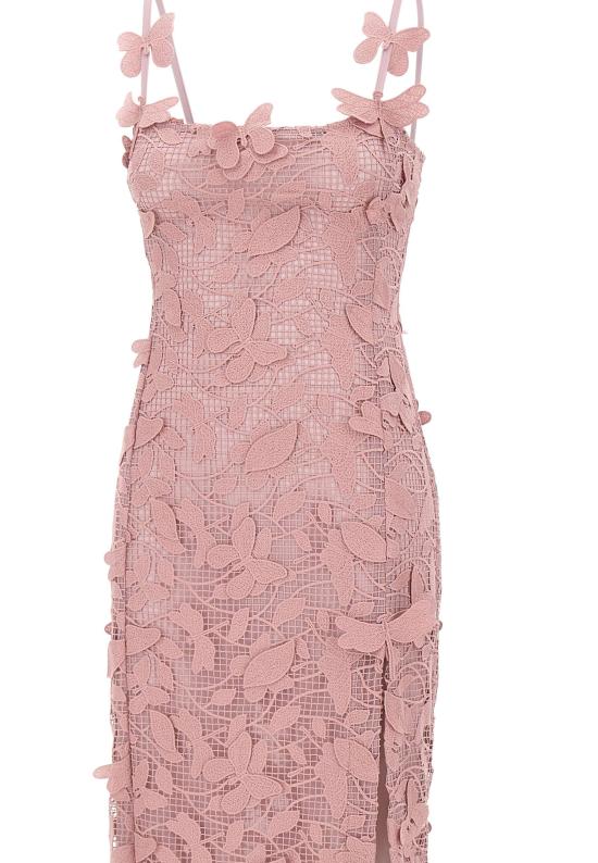 26SS 블루마린 미디 원피스 4A443A N0114 Pink - BLUMARINE