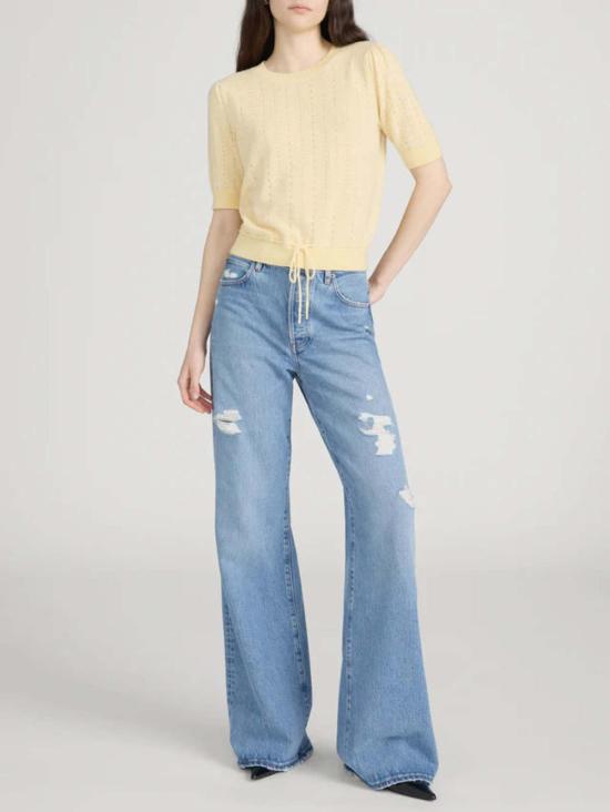  프레임 가디건 캐시미어 참 스웨터 카나리