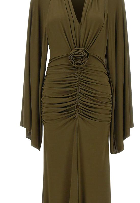 26SS 블루마린 미디 원피스 4A489A N0519 GREEN - BLUMARINE