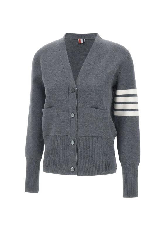 26FW 톰브라운 파인 메리노 울 4바 클래식 V넥 가디건 FKC207A 00014035 GREY