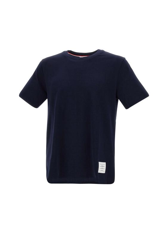 26FW 톰브라운 저지 릴렉스드 사이드 슬릿 티 MJS067A 00042415 BLUE - THOM BROWNE