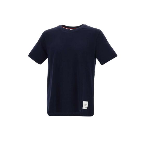 26FW 톰브라운 저지 릴렉스드 사이드 슬릿 티 MJS067A 00042415 BLUE - THOM BROWNE
