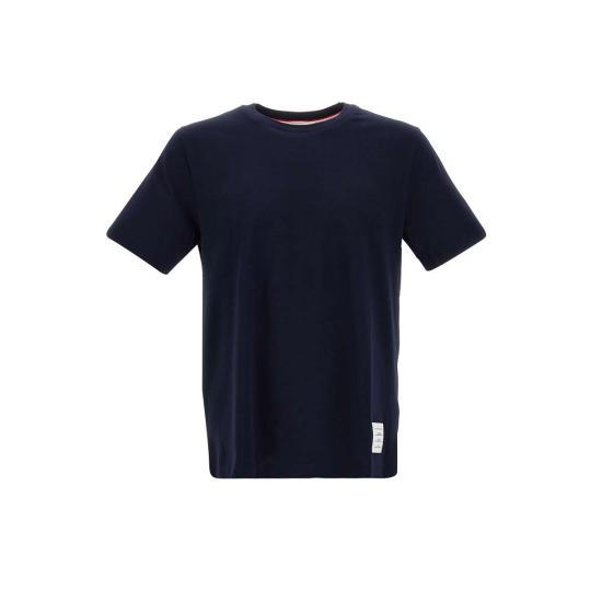 26FW 톰브라운 저지 릴렉스드 사이드 슬릿 티 MJS067A 00042415 BLUE - THOM BROWNE