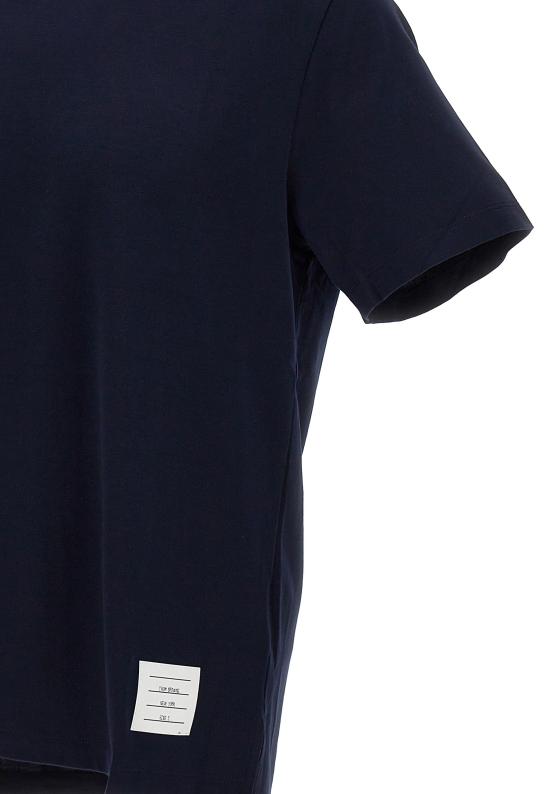 26FW 톰브라운 저지 릴렉스드 사이드 슬릿 티 MJS067A 00042415 BLUE - THOM BROWNE