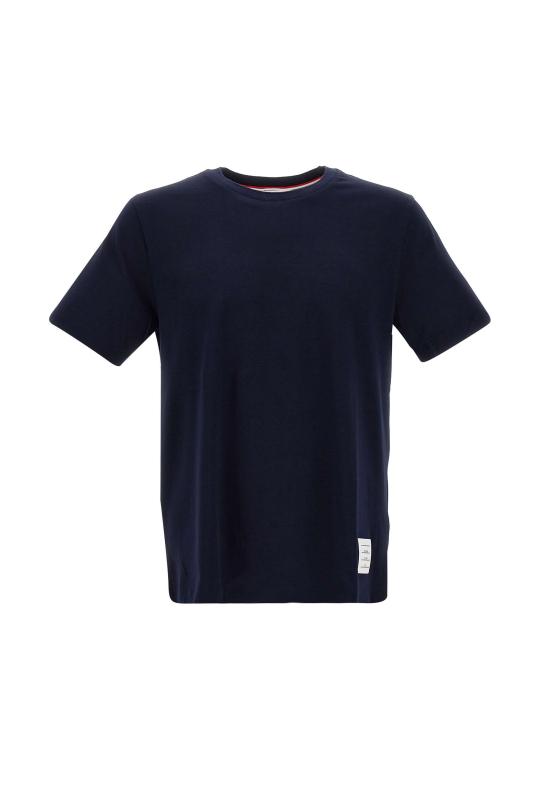 26FW 톰브라운 저지 릴렉스드 사이드 슬릿 티 MJS067A 00042415 BLUE