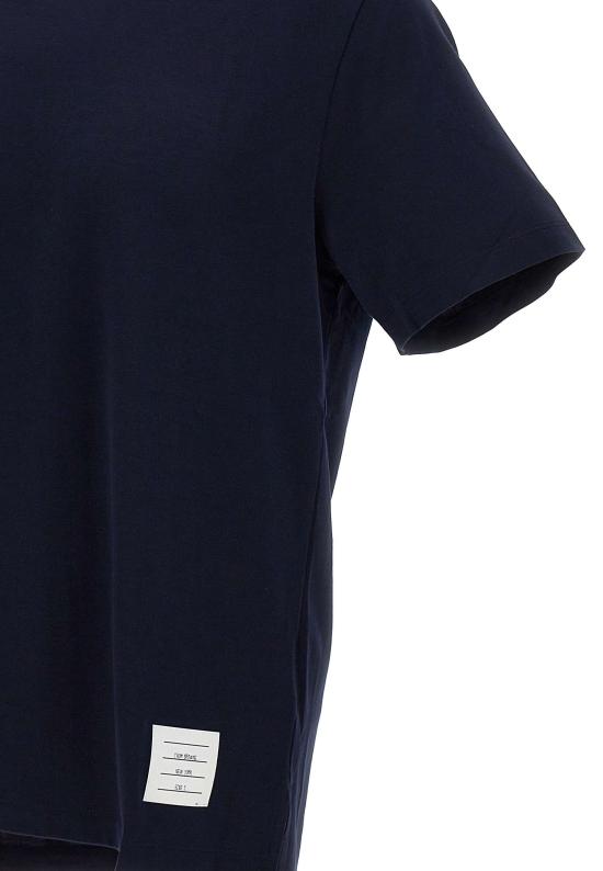 26FW 톰브라운 저지 릴렉스드 사이드 슬릿 티 MJS067A 00042415 BLUE - THOM BROWNE