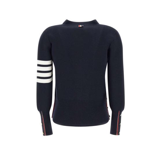 26FW 톰브라운 파인 메리노 울 4바 클래식 V넥 가디건 FKC207A 00014415 BLUE - THOM BROWNE