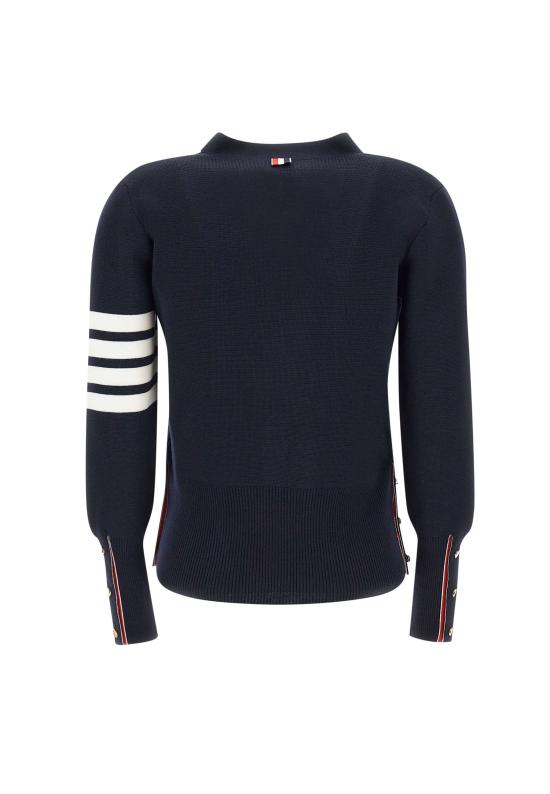 26FW 톰브라운 파인 메리노 울 4바 클래식 V넥 가디건 FKC207A 00014415 BLUE - THOM BROWNE