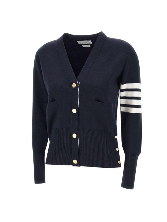 26FW 톰브라운 파인 메리노 울 4바 클래식 V넥 가디건 FKC207A 00014415 BLUE - THOM BROWNE