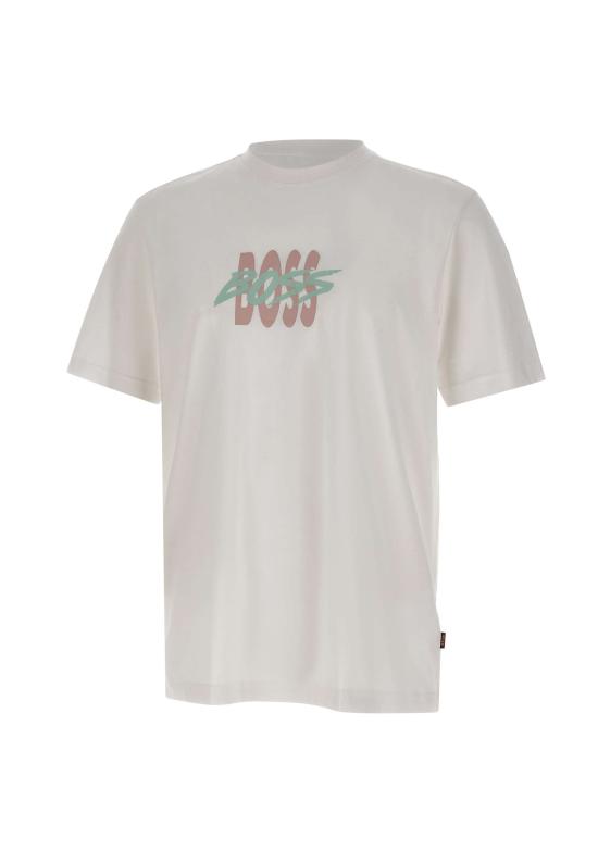26SS 보스 반팔 티셔츠 50561850 100 WHITE - BOSS