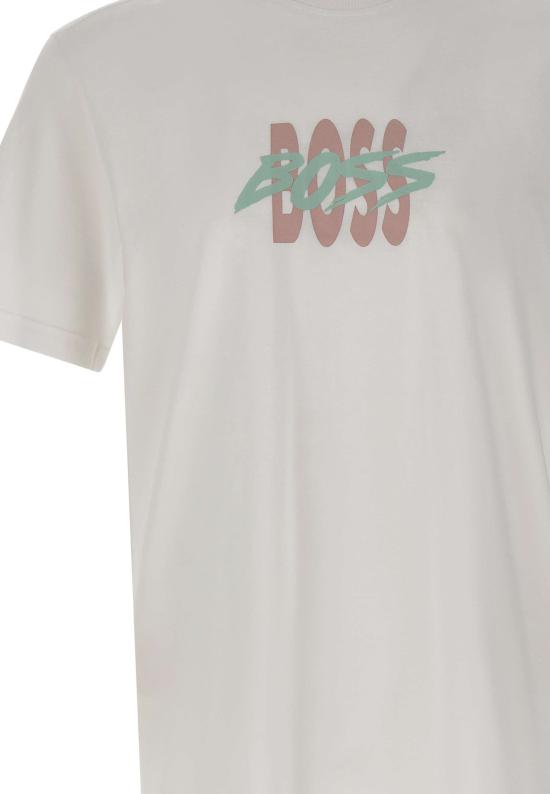 26SS 보스 반팔 티셔츠 50561850 100 WHITE - BOSS