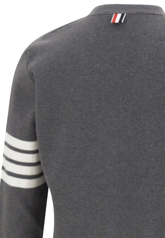 26FW 톰브라운 코튼 밀라노 스티치 4바 V넥 가디건 MKC171A 00219035 GREY - THOM BROWNE