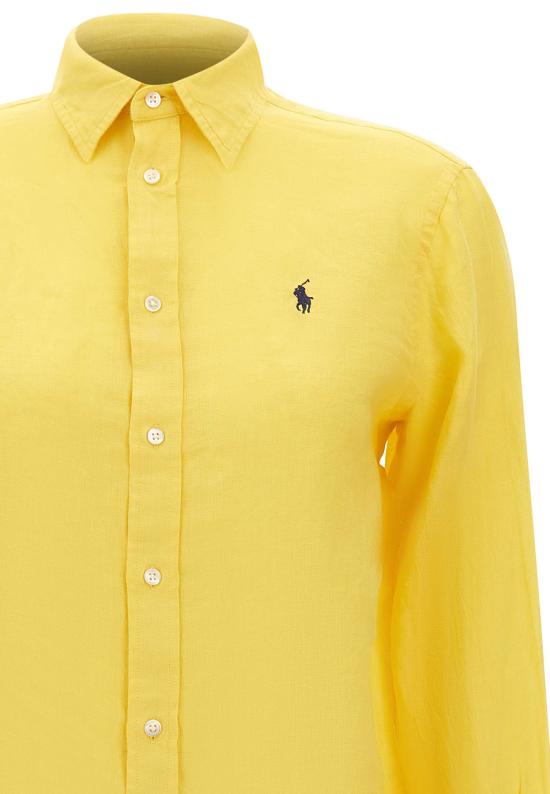 26SS 폴로 랄프로렌 포니 자수 리넨 셔츠 (211970730009) 211970730 502 YELLOW - POLO RALPH LAUREN