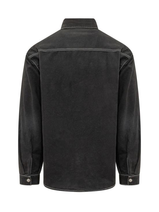 26SS 팜앤젤스 긴팔 셔츠 PMYD024S26DEN001 1003 BLACK OFF WHITE - PALM ANGELS