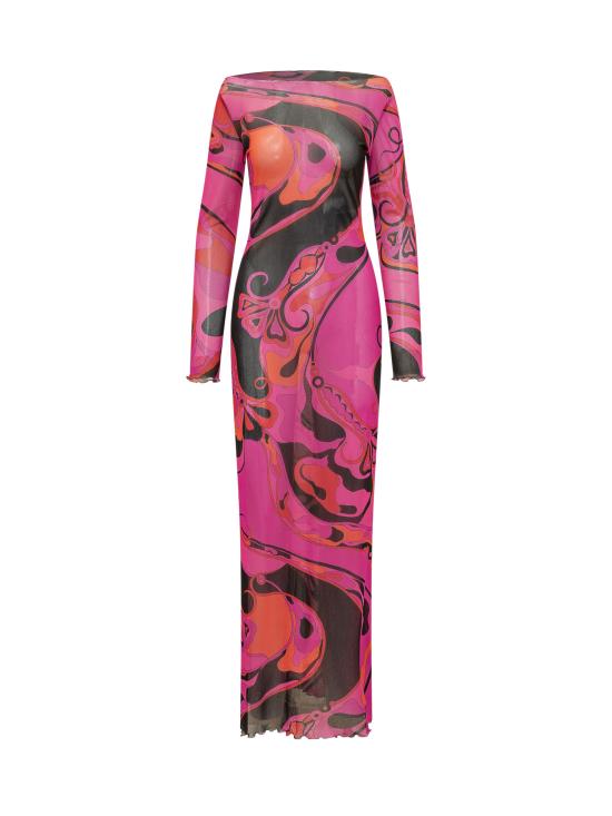 26SS 푸찌 원피스 6HJI356H739 026 FUCHSIA BLACK