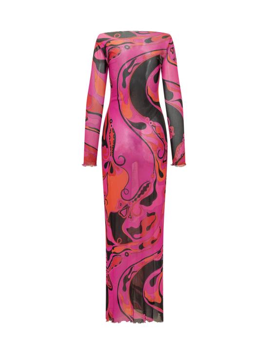 26SS 푸찌 원피스 6HJI356H739 026 FUCHSIA BLACK - PUCCI