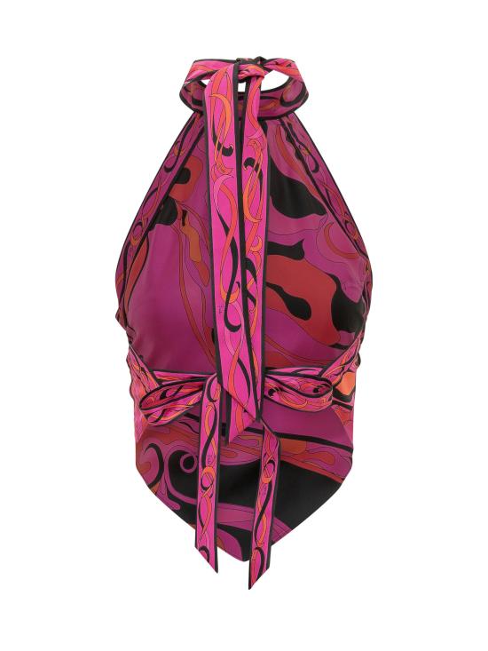26SS 푸찌 반팔 티셔츠 6HRM216H731 026 FUCHSIA BLACK - PUCCI