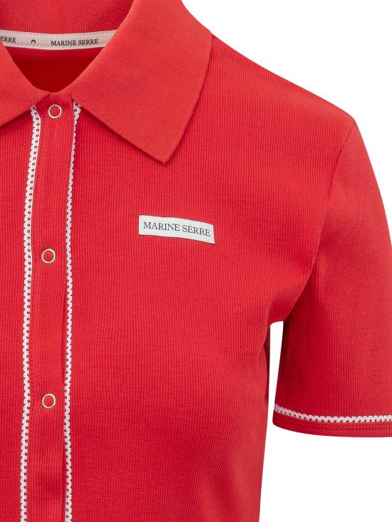 26SS 마린세르 폴로 티셔츠 WSI038ACJER0011 RD10 RED - MARINE SERRE