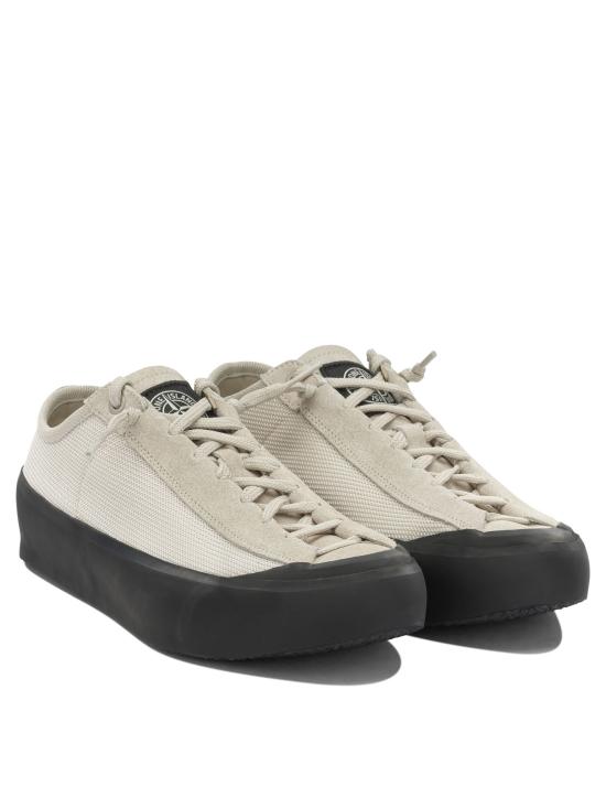 26SS 스톤 아일랜드 폴리 메쉬 로우탑 트레이너 컴퍼스 L1SFWS100010S0448V009B Beige - STONE ISLAND