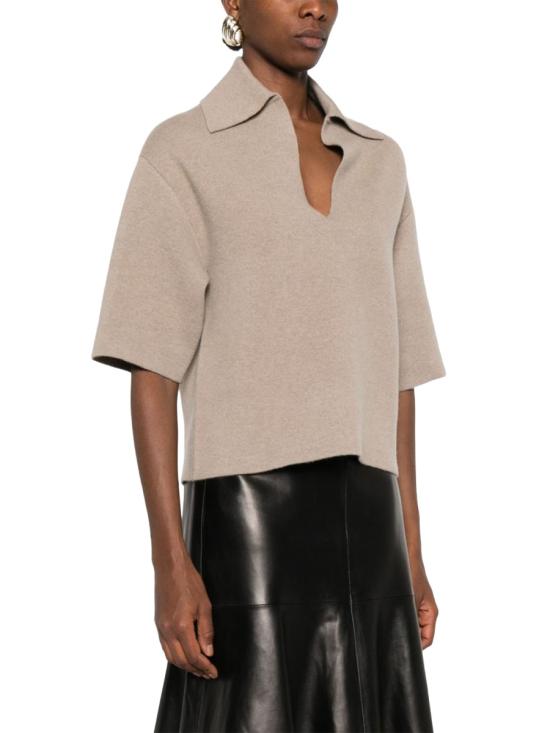 26SS 보테가베네타 폴로 티셔츠 835398 V33NO9713 BEIGE - BOTTEGA VENETA
