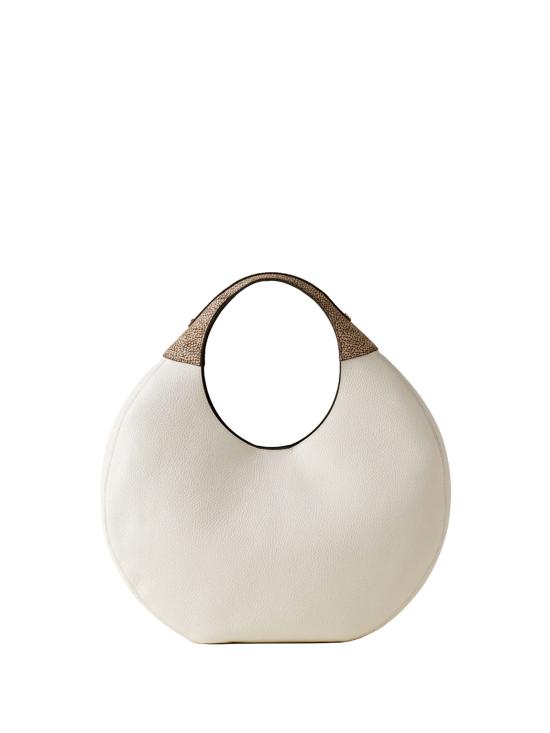 26SS 보르보네제 토트백 91010274 0196930 WHITE COTTON CUOIO