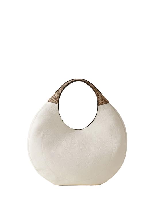 26SS 보르보네제 토트백 91010274 0196930 WHITE COTTON CUOIO - BORBONESE