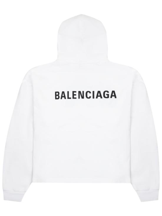 26SS 발렌시아가 후드 티셔츠 818433 TRVJ39040 WHITE - BALENCIAGA