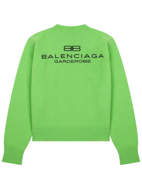 26SS 발렌시아가 로고 스웨터 812107 T17143232 GREEN - BALENCIAGA