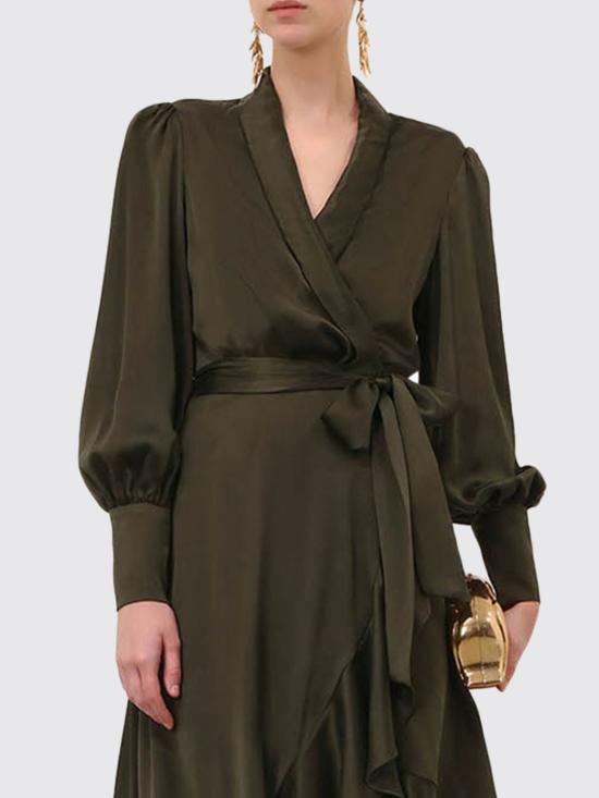 26SS 짐머만 롱 원피스 8066DS26R DKOLV Green - ZIMMERMANN