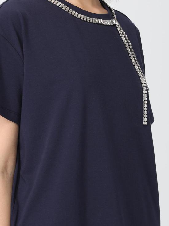 26SS 리우조 반팔 티셔츠 CA6167JS088 P9583 Blue - LIU JO