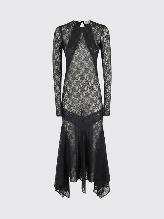 26SS 디 아티코 롱 원피스 260WCW00258PPE001AA 100 Black - THE ATTICO