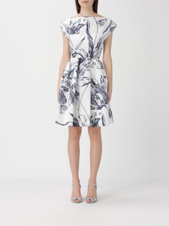26SS 에르뎀 롱 원피스 PS26D19051069002 BOTANICALENGRAVINGIVORY White