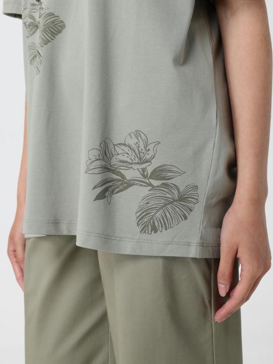 26SS 리우조 반팔 티셔츠 CA6330JS088 P9639 Green - LIU JO