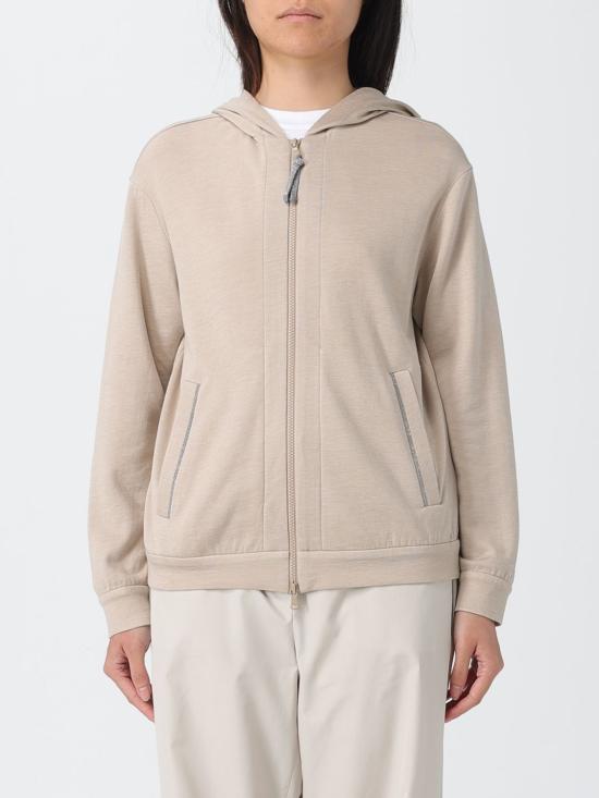 26SS 브루넬로 쿠치넬리 모닐리 지퍼루프 집업 MD828SB806 C9066 Beige