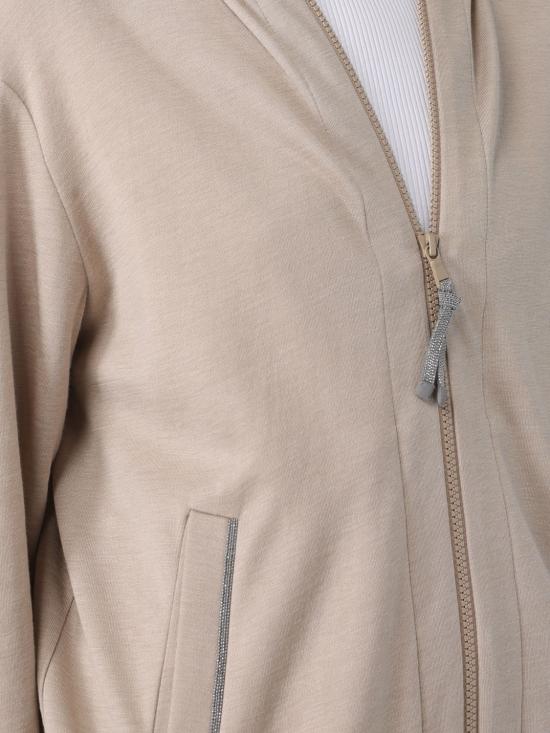 26SS 브루넬로 쿠치넬리 모닐리 지퍼루프 집업 MD828SB806 C9066 Beige - BRUNELLO CUCINELLI