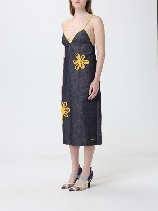 26SS 펜디 롱 원피스 FDD588AW9X F1W0W Blue - FENDI