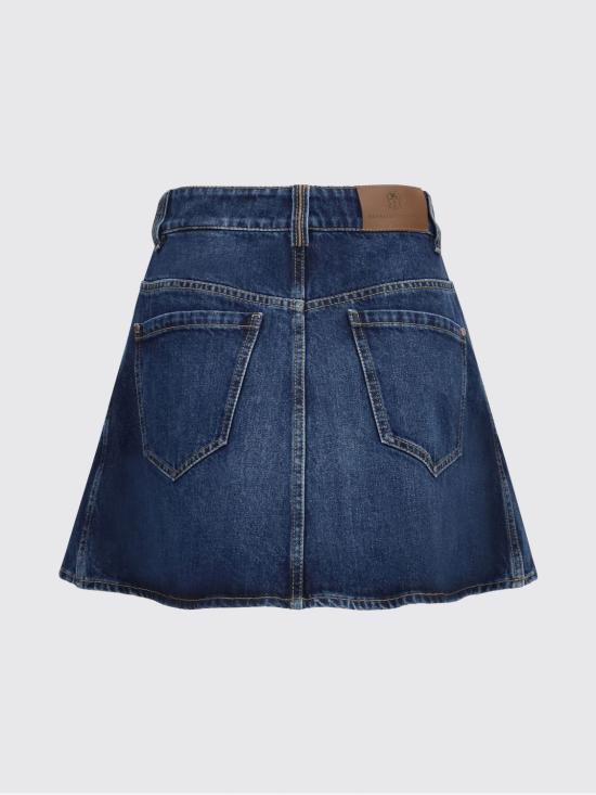 26SS 브루넬로 쿠치넬리 스커트 MA095G3988 C9432 Denim - BRUNELLO CUCINELLI