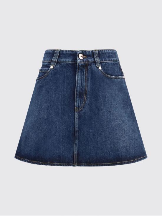 26SS 브루넬로 쿠치넬리 스커트 MA095G3988 C9432 Denim - BRUNELLO CUCINELLI