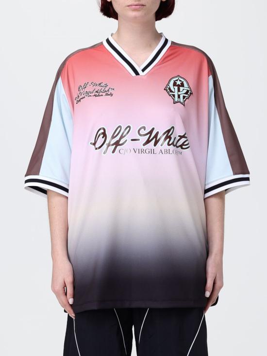 26SS 오프화이트 반팔 티셔츠 2AA13JS26JER001 W661 Pink