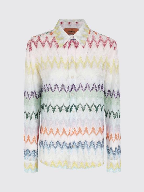 26SS 미소니 셔츠 DS26SJ0OBR015I S01LI White - MISSONI